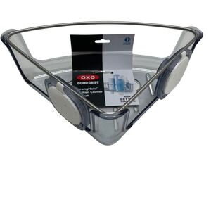 OXO Good Grips StrongHold Suction Corner Basket Clear Shower Caddy 13206100 NEW